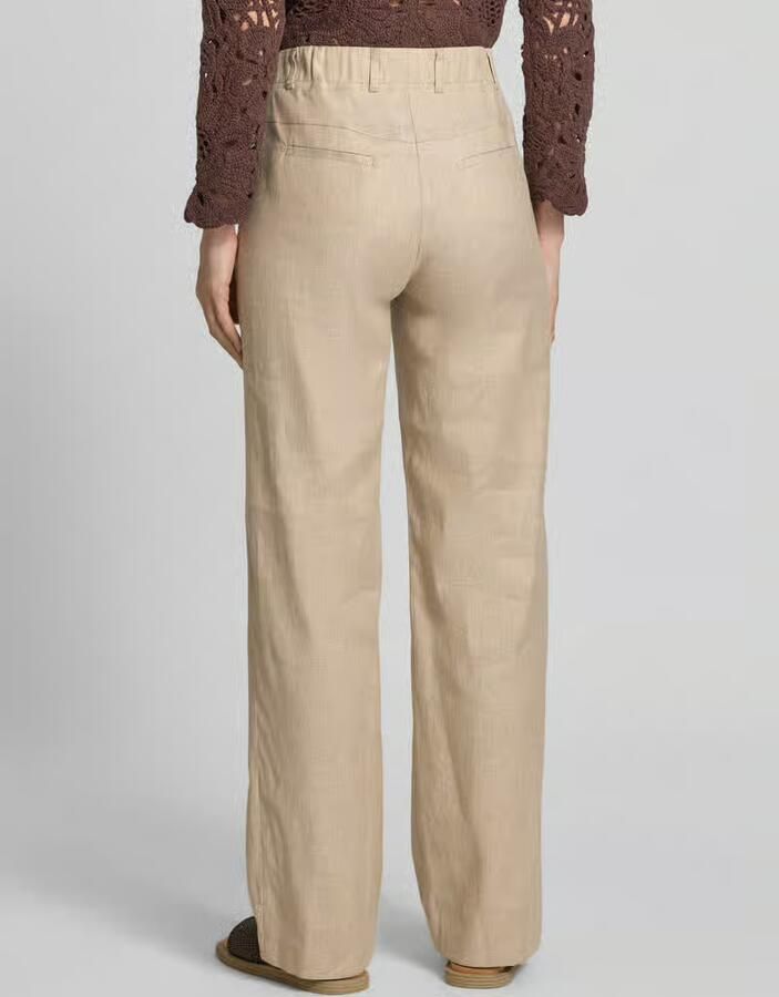 Raphaela By Brax Flared stoffen broek van linnenmix