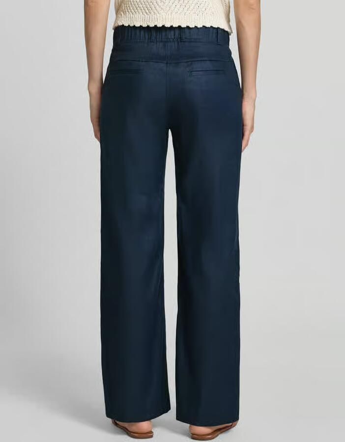 Raphaela By Brax Flared stoffen broek van linnenmix - Foto 3
