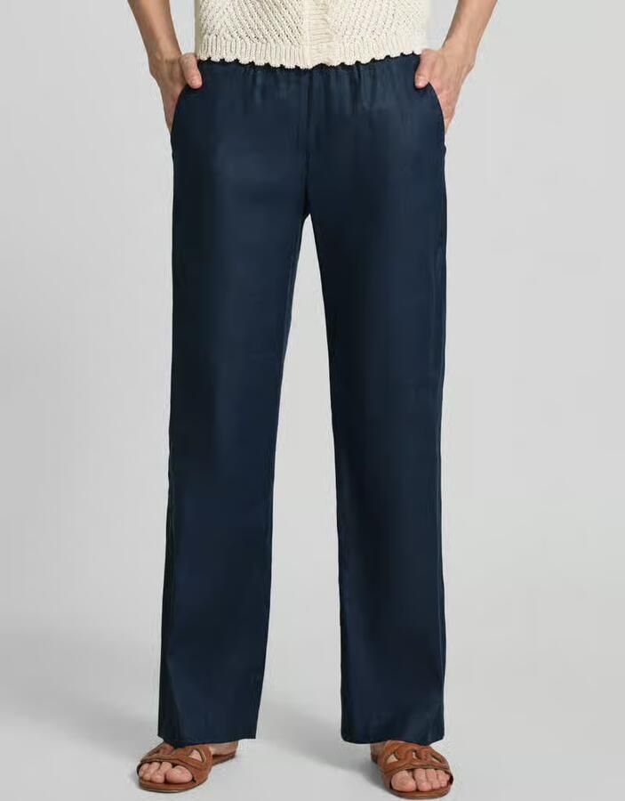 Raphaela By Brax Flared stoffen broek van linnenmix - Foto 2