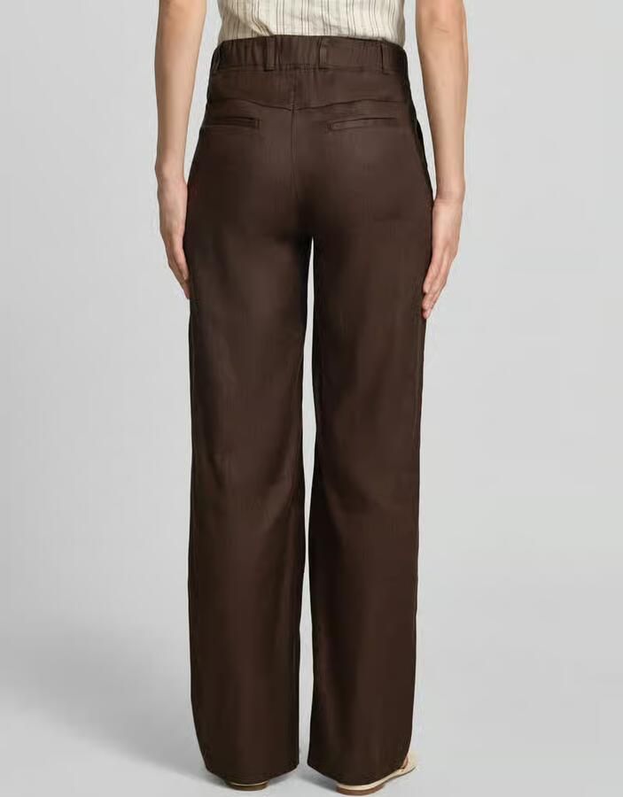 Raphaela By Brax Flared stoffen broek van linnenmix - Foto 2