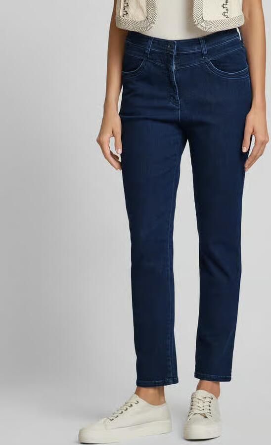 Raphaela By Brax jeans met rechte pijpen met sierstiksels model 'Laura' - Foto 2
