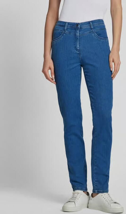 Raphaela By Brax jeans met rechte pijpen met sierstiksels model 'Laura' - Foto 2