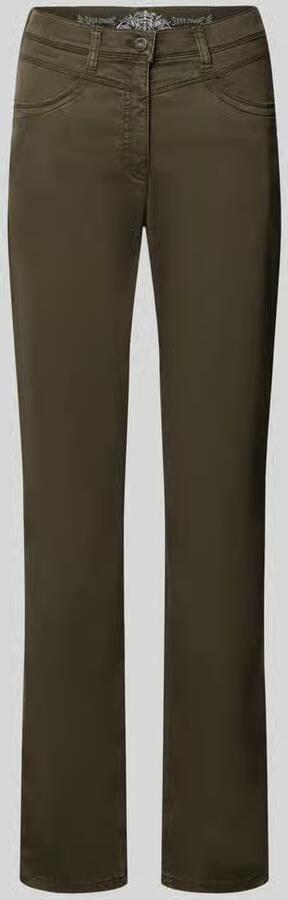Raphaela By Brax Mid waist broek met omslagafwerking model 'Laura New'