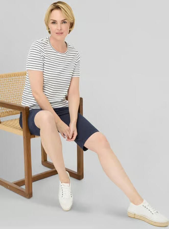 Raphaela By Brax regular fit bermuda van katoenmix