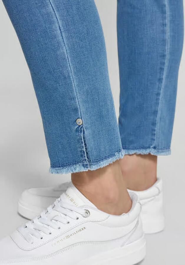 Raphaela By Brax skinny fit jeans van katoenmix model 'LAVINA FRINGE'
