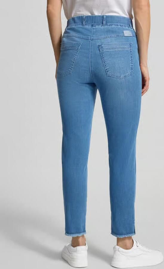 Raphaela By Brax skinny fit jeans van katoenmix model 'LAVINA FRINGE'
