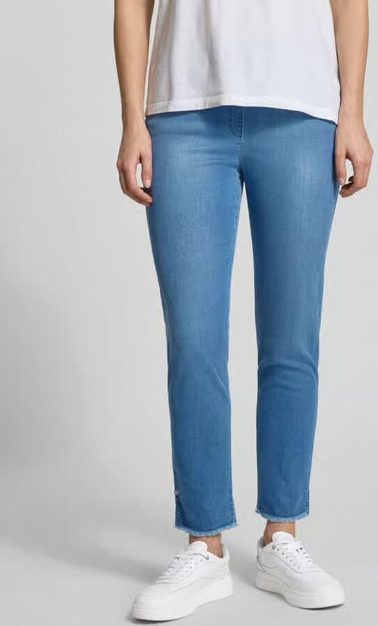 Raphaela By Brax skinny fit jeans van katoenmix model 'LAVINA FRINGE' - Foto 3