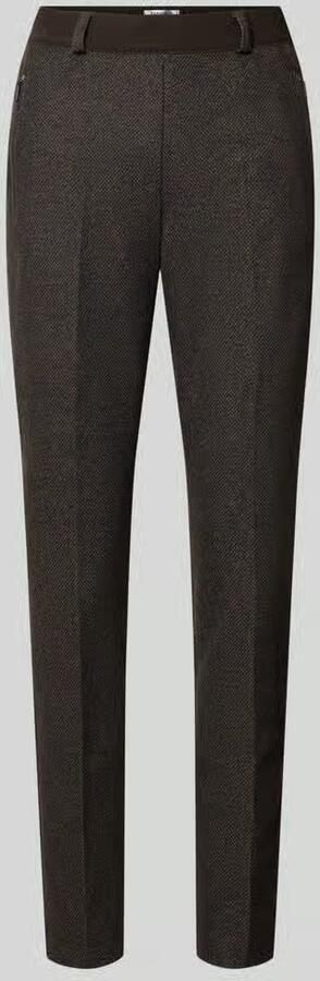 Raphaela By Brax Slim fit stoffen broek met persplooien model 'Lilyth'
