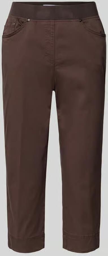 Raphaela By Brax slim fit capribroek van katoenmix - Foto 2