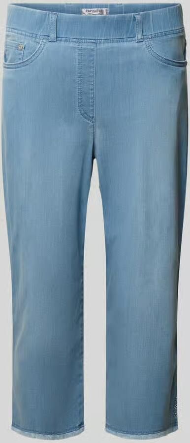 Raphaela By Brax slim fit caprijeans van katoenmix met elastische band