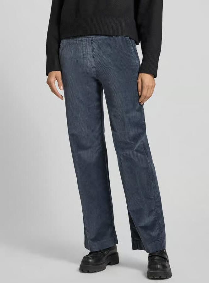 Raphaela By Brax Slim fit corduroy broek met elastische band model 'Pam Flared' - Foto 2