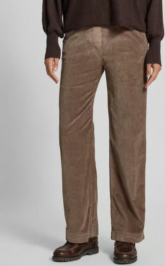 Raphaela By Brax Slim fit corduroy broek met elastische band model 'Pam Flared' - Foto 2