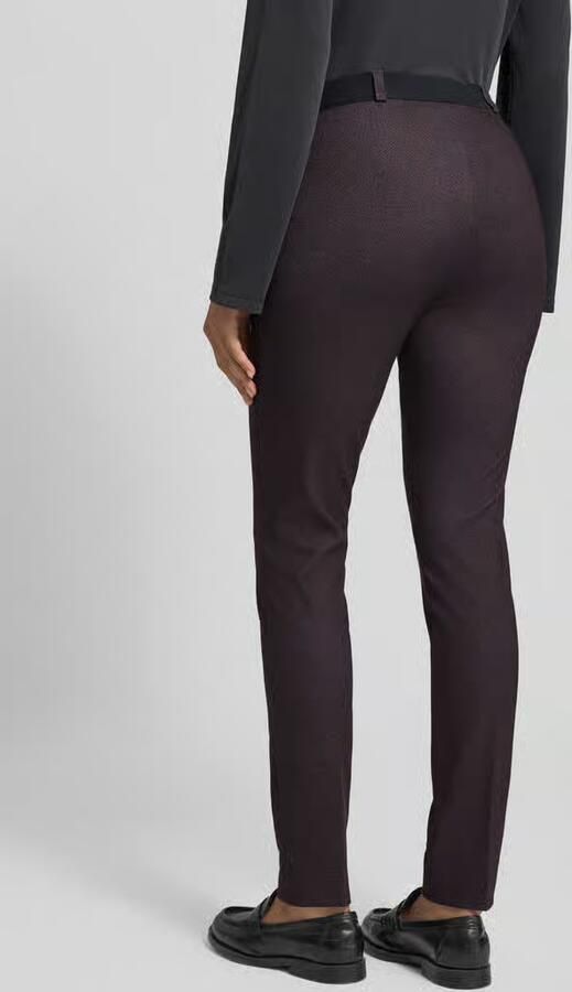 Raphaela By Brax Slim fit stoffen broek met persplooien model 'Lilyth'