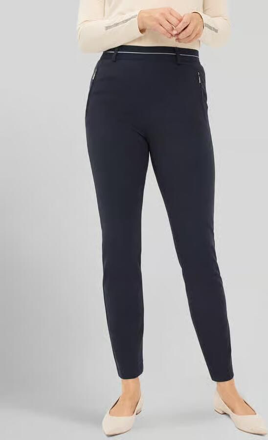 Raphaela By Brax Super slim fit stoffen broek met persplooien model 'LILLYTH' - Foto 4