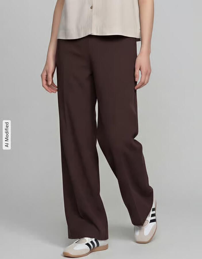 Raphaela By Brax Wide leg wijdte broek van viscosemix model 'Lillyth' - Foto 2
