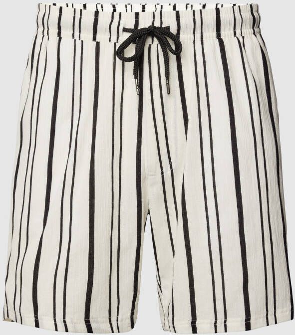 Redefined Rebel Korte broek met streepmotief model 'Howard'