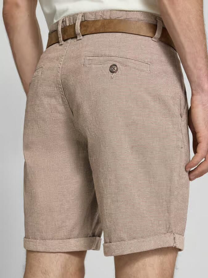 Redefined Rebel Bermuda s met riem en steekzakken model 'NEBRASKA'