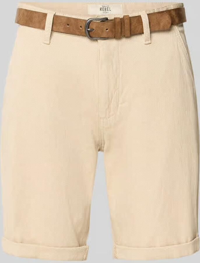 Redefined Rebel Bermuda s met riem en steekzakken model 'NEBRASKA' - Foto 3
