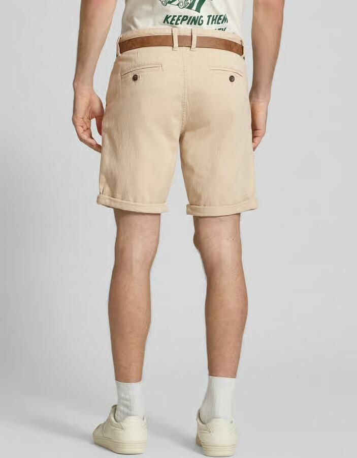 Redefined Rebel Bermuda s met riem en steekzakken model 'NEBRASKA'