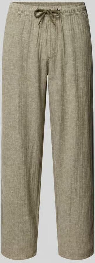 Redefined Rebel Broek van mix van katoen en linnen met elastische tailleband