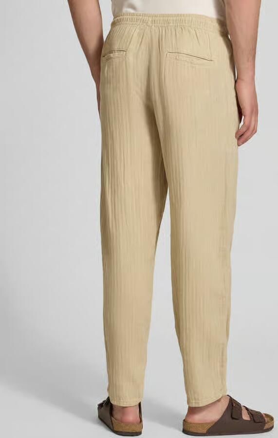 Redefined Rebel Broek van mix van katoen en linnen met elastische tailleband - Foto 3