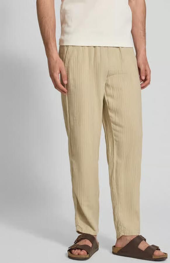 Redefined Rebel Broek van mix van katoen en linnen met elastische tailleband - Foto 2