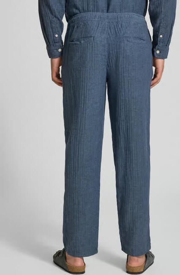 Redefined Rebel Broek van mix van katoen en linnen met elastische tailleband - Foto 2