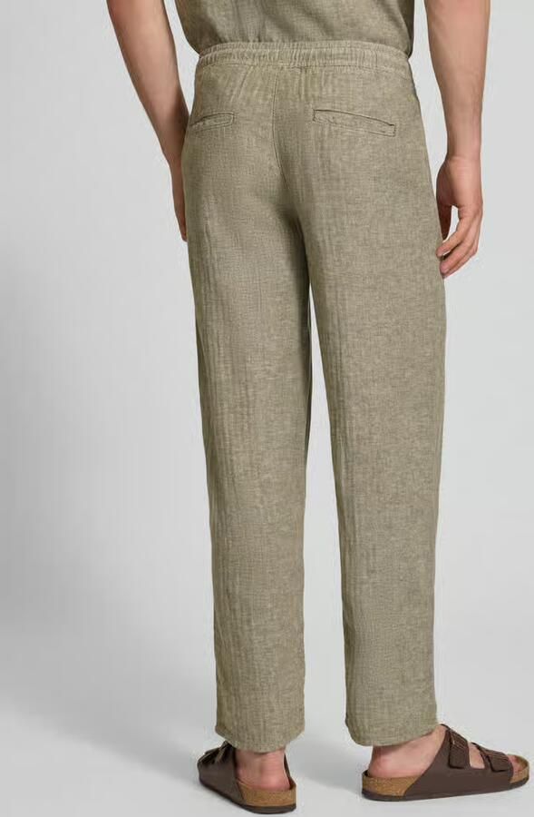Redefined Rebel Broek van mix van katoen en linnen met elastische tailleband - Foto 2