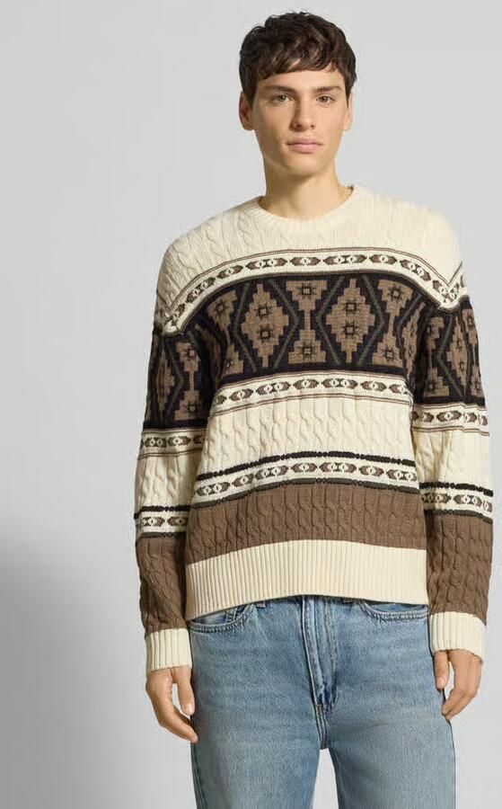Redefined Rebel Gebreide pullover in all-over look model 'HENSON' - Foto 2