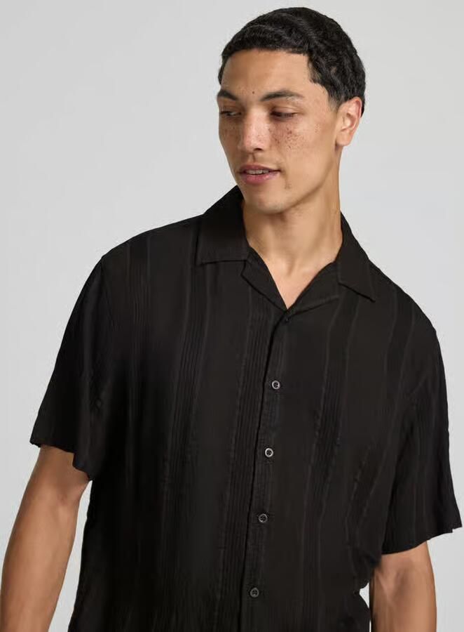 Redefined Rebel Modern fit vrijetijdshemd met structuurpatroon model 'Henrik'