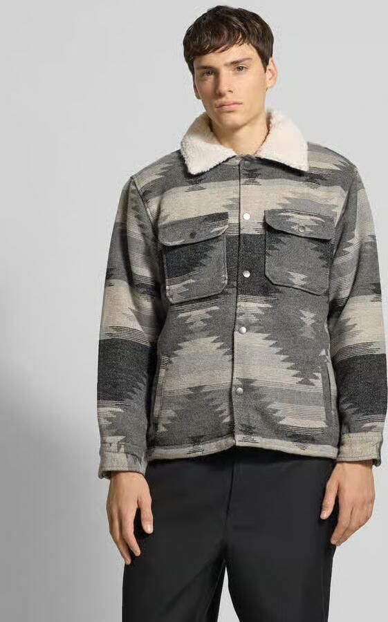 Redefined Rebel Overhemdjack met omgeslagen kraag en borstzakken model 'CARTER' - Foto 4