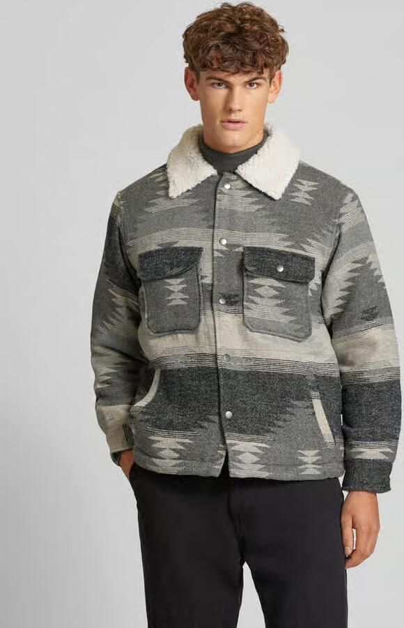 Redefined Rebel Overhemdjack met omgeslagen kraag en borstzakken model 'CARTER' - Foto 2