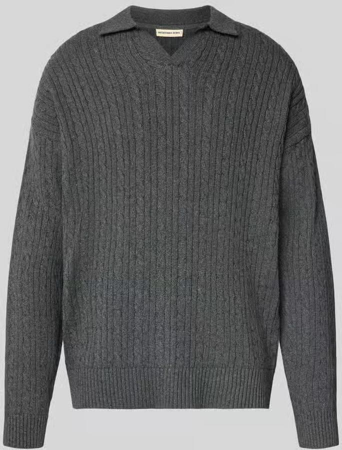 Redefined Rebel oversized gebreide pullover met kabelpatroon model 'JARED'