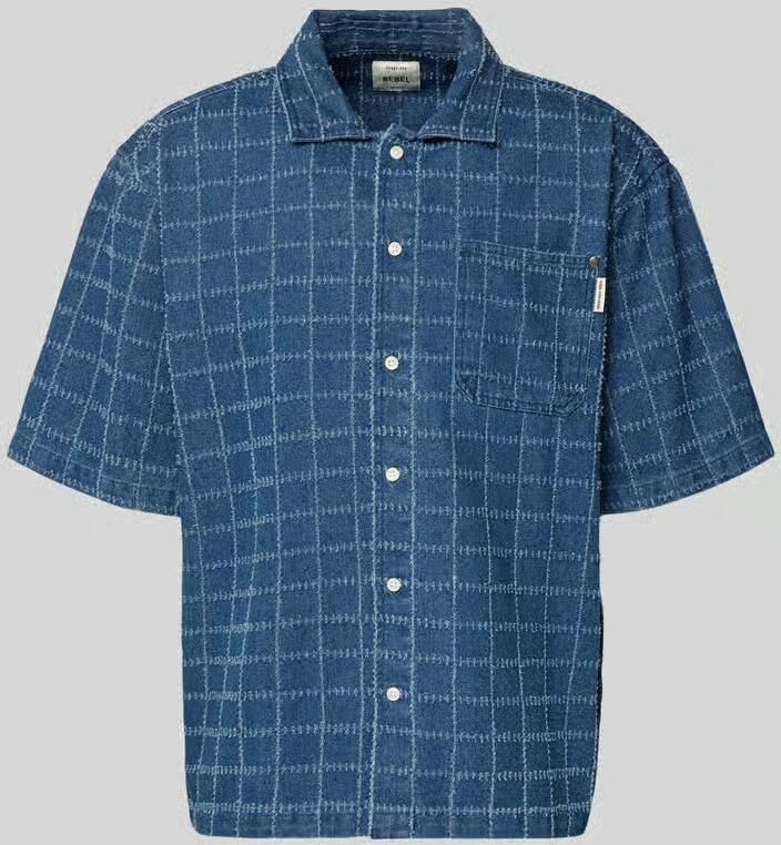 Redefined Rebel Oversized vrijetijdsoverhemd in denimlook model 'Elton' - Foto 2