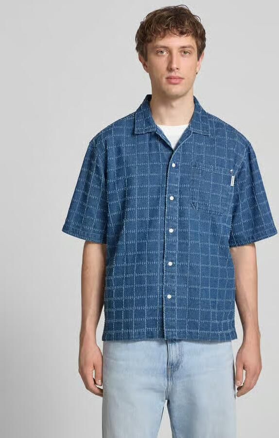 Redefined Rebel Oversized vrijetijdsoverhemd in denimlook model 'Elton'