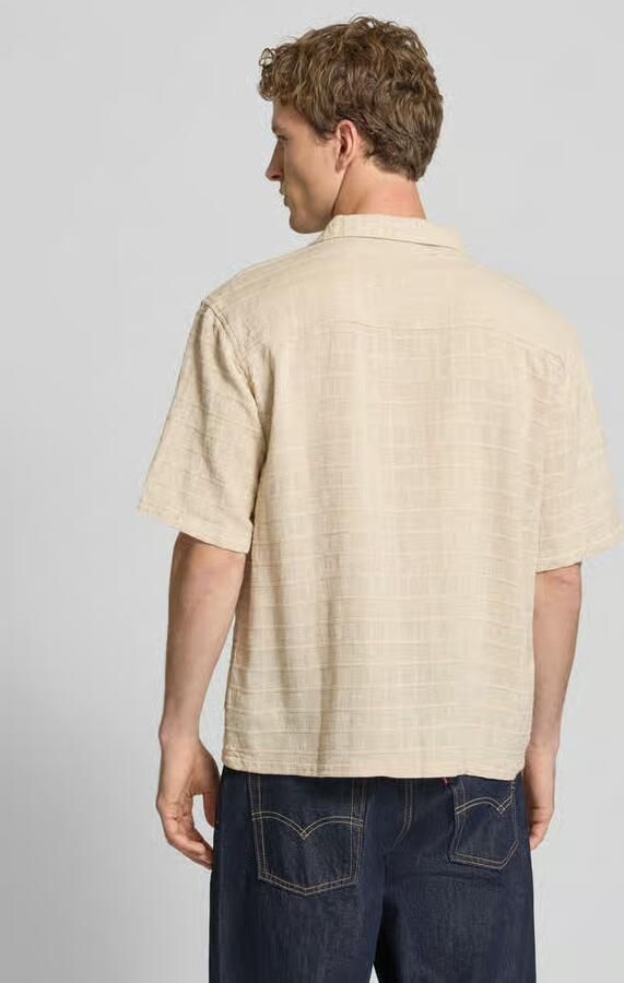 Redefined Rebel Oversized vrijetijdsoverhemd met structuurpatroon model 'Corey'