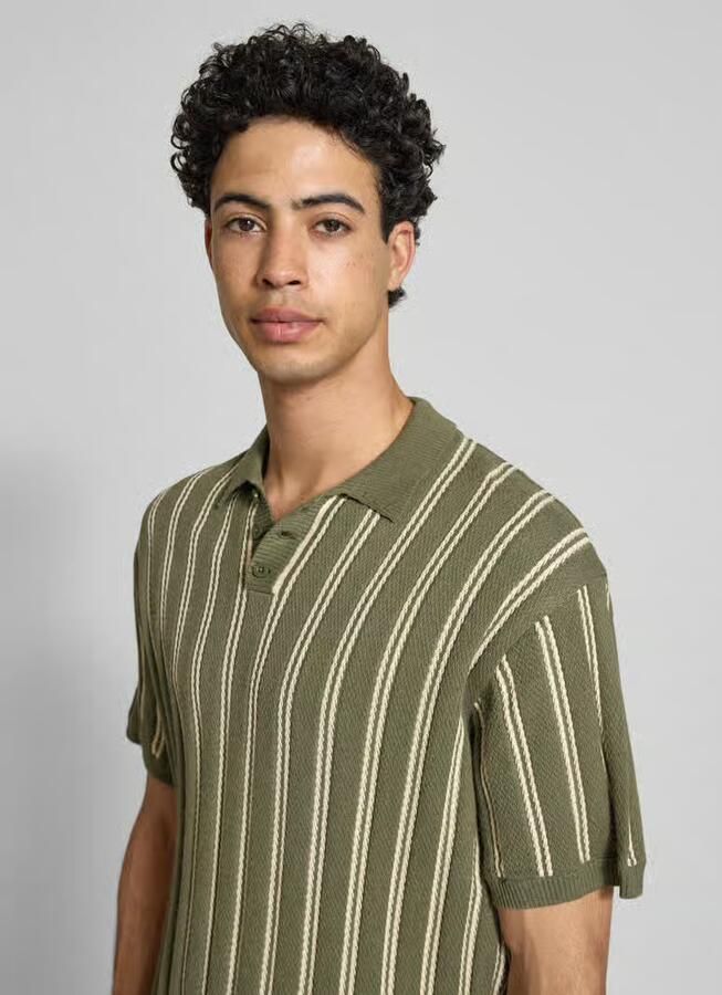 Redefined Rebel regular fit gebreid poloshirt model 'POUL'