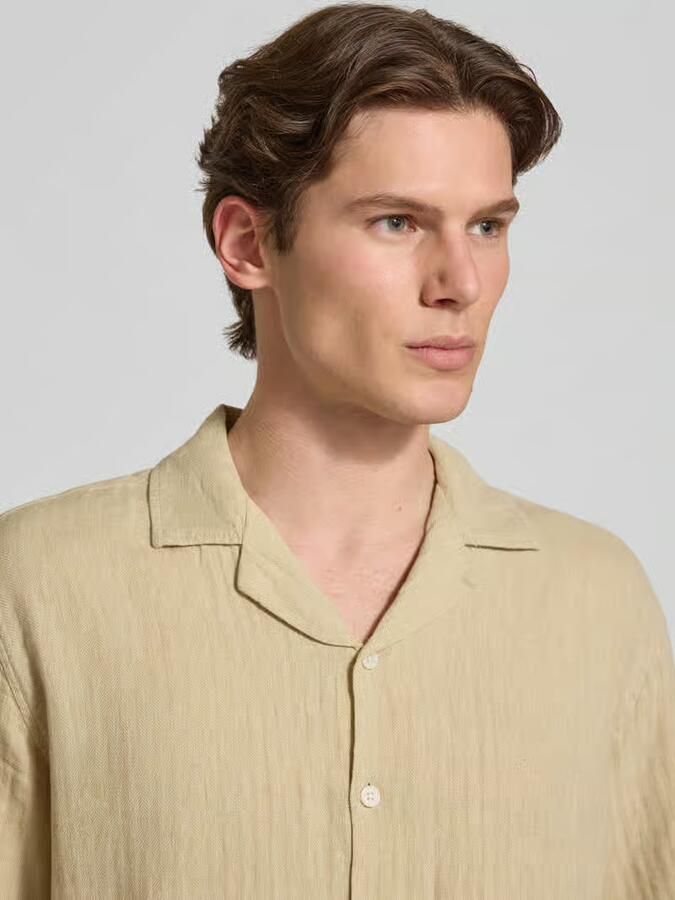 Redefined Rebel regular fit linnen overhemd met reverskraag model 'DYLAN'