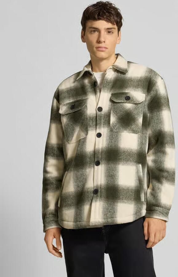 Redefined Rebel Regular fit overhemdjack met opgestikte paspelzakken op de borst - Foto 2