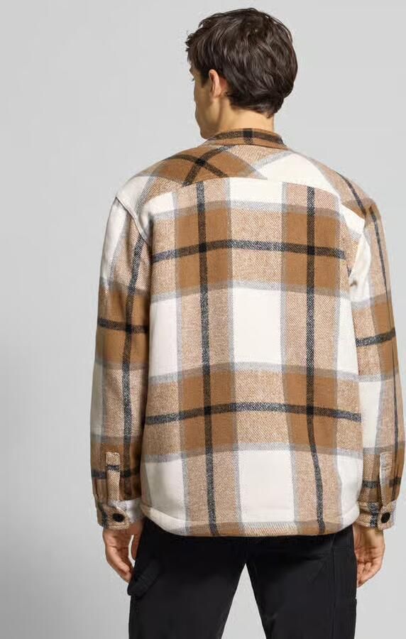 Redefined Rebel Regular fit overhemdjack met kentkraag model 'Rian'