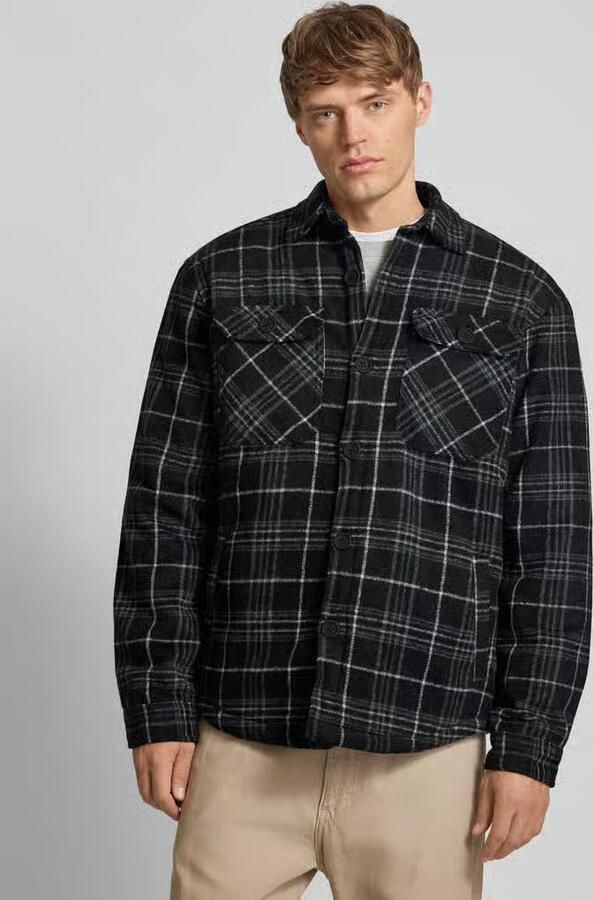 Redefined Rebel Regular fit overhemdjack met opgestikte paspelzakken op de borst - Foto 2