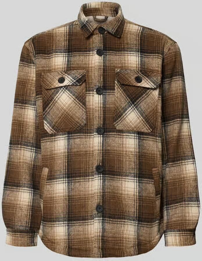 Redefined Rebel Regular fit overhemdjack met steekzakken model 'IAN'