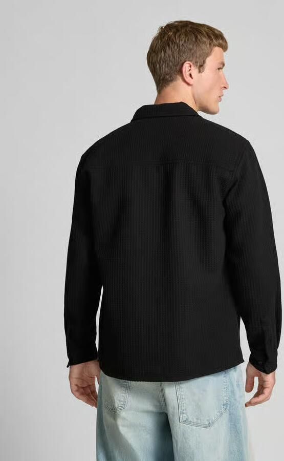Redefined Rebel Regular fit overhemdjack met wol en labeldetail model 'Chen'