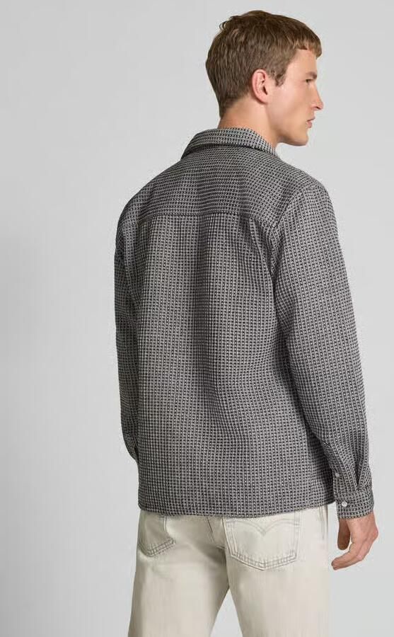 Redefined Rebel Regular fit overhemdjack met wol en labeldetail model 'Chen'