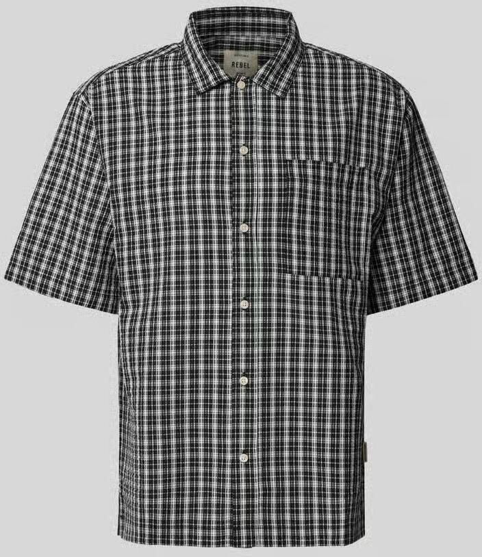 Redefined Rebel regular fit vrijetijds-overhemd met kentkraag en borstzak