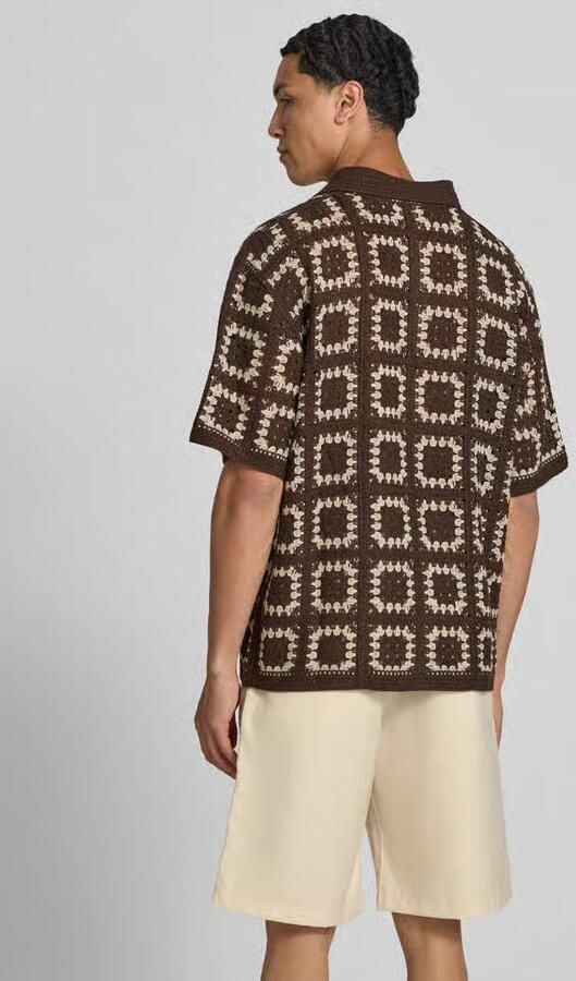 Redefined Rebel regular fit vrijetijdsoverhemd in all-over look model 'FABIAN'