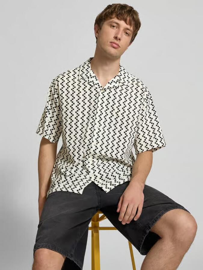 Redefined Rebel regular fit vrijetijdsoverhemd met reverskraag model 'HOWIE'