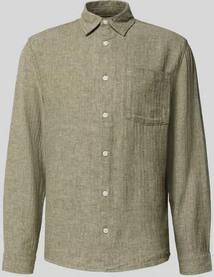 Redefined Rebel slim fit vrijetijdsoverhemd van mix van katoen en linnen model 'NELSON' - Foto 2