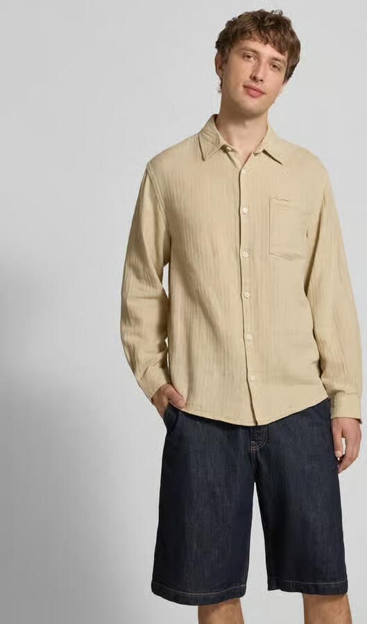 Redefined Rebel slim fit vrijetijdsoverhemd van mix van katoen en linnen model 'NELSON' - Foto 4