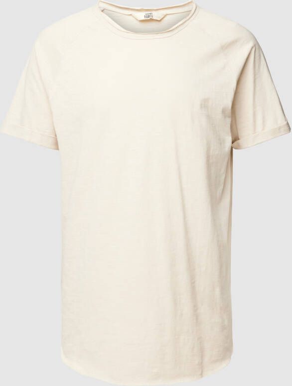 Redefined Rebel T-shirt met geribde ronde hals model 'KAS'